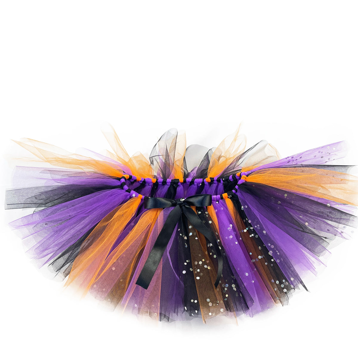 Girls Halloween Glitter Tutu Skirts Baby Ballet Tulle Pettiskirts with Witch Hat Broomsticks Kids Cosplay Party Costumes Cloth