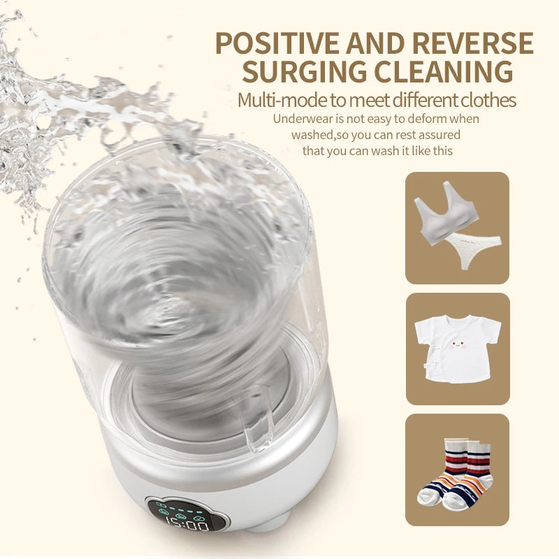 1.6L Foldable Mini Washing Machine Portable  Home Clothes Socks Underwear Cleaning Washing Machine Travel Washing Machine