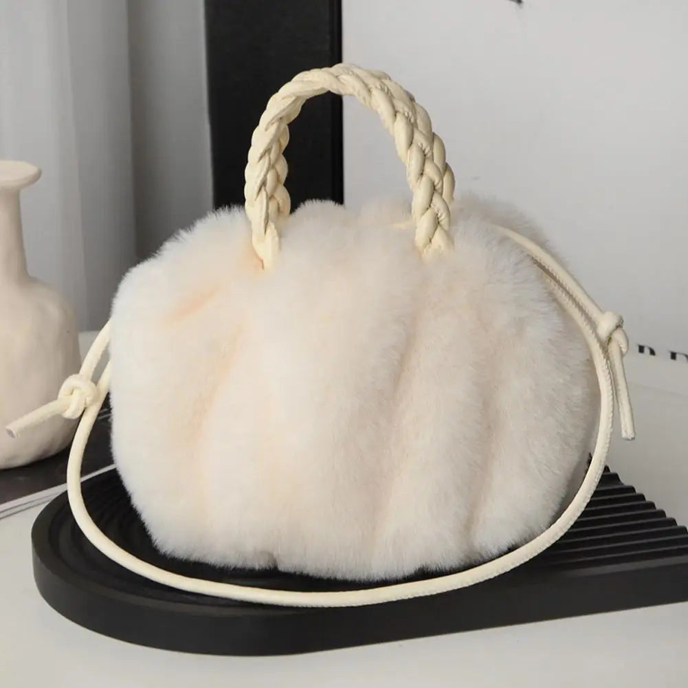 Cute Pumpkin Bag Autumn And Winter New Fashion Cloud Crossbody Bag Niche Design Sweet Girls Handbag Travel Shoulder Bag