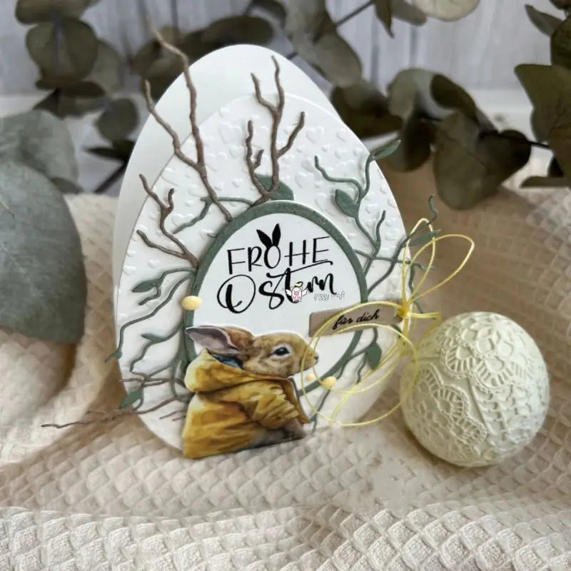 Piggy Craft metal cutting dies cut die mold Easter broken egg basket Scrapbook paper craft knife mould blade punch stencils dies