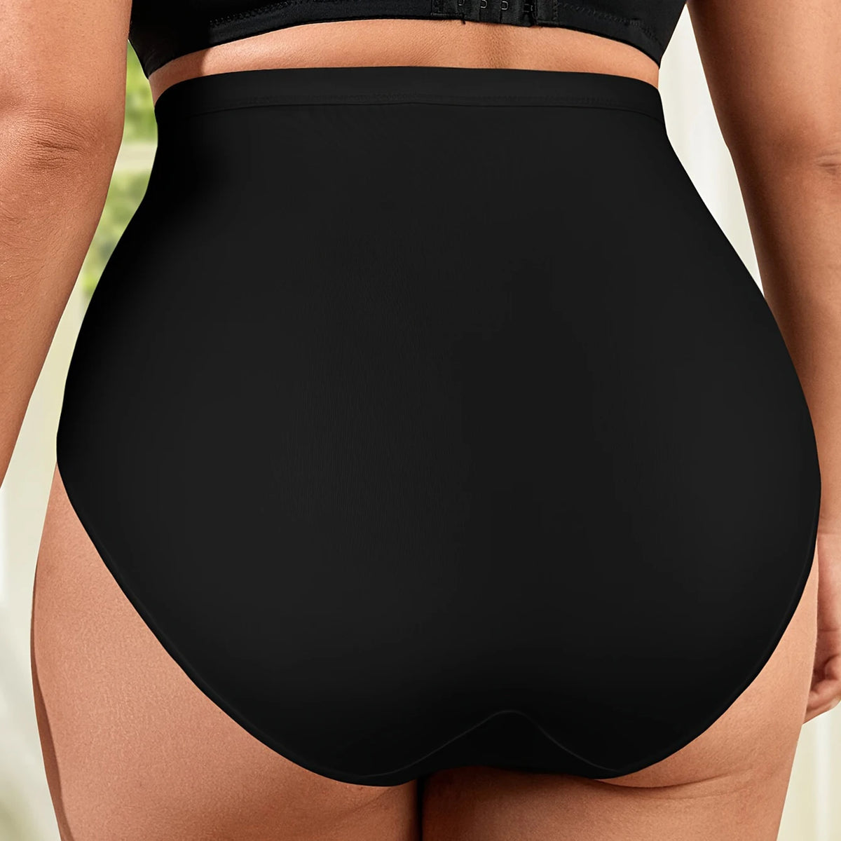 Large Size High Waist Tummy Tuck Women's Panties Sexy Mesh Cross Tummy Tuck Ice Silk Traceless Triangle Panties Hip Lift