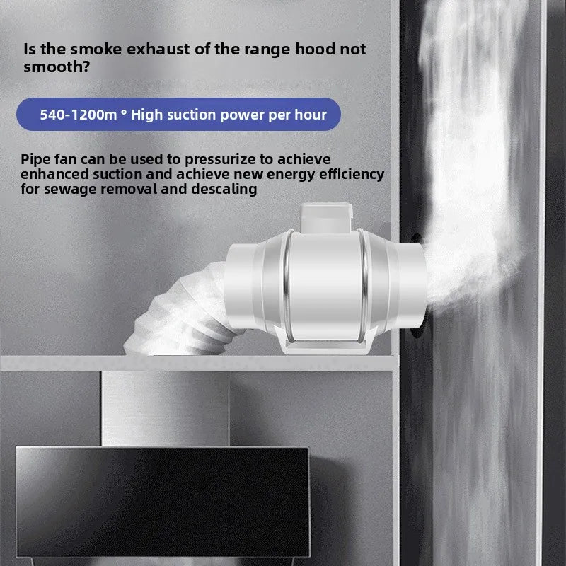 Exhaust Fan Home Mute Inline Duct Fan Bathroom Exhaust Fan Ventilation Equipment Kitchen Bathroom Wall Mounted Air Purifying Ve
