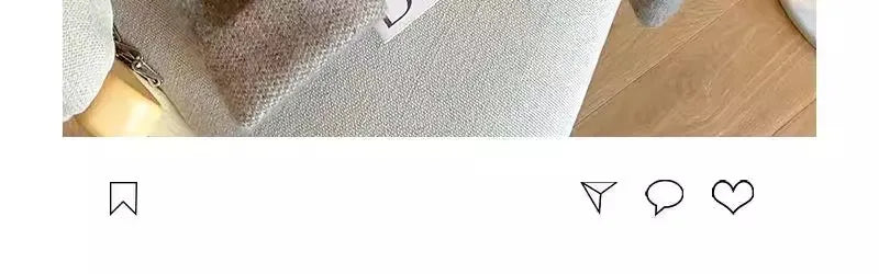Grey Vintage Sweater Cardigans For Women Autumn New High Collar Double Breasted Knitted Coats Simple Elegant Female Knitwear Top