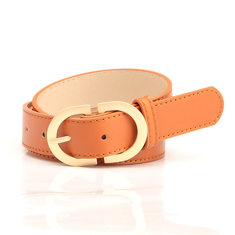 Fashion Pu Leather Waist Belts Women for Jeans Double D Buckle Ladies Belt for Dresses 10 Colors Available Wild Waistband Ladies