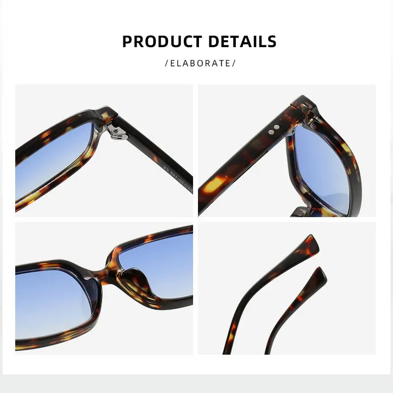 DDDLONG Retro Fashion Y2K Punk Square Sunglasses Women Men Sun Glasses Classic Vintage UV400 Outdoor Shades D644