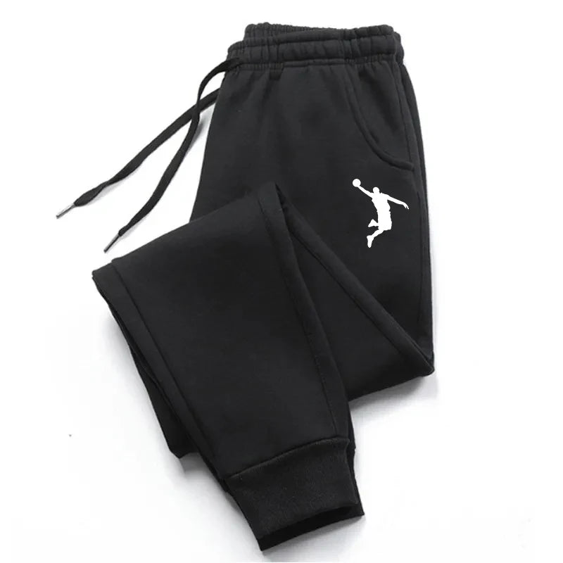 Men's Sweatpants Spring Autumn Fleece Pants Sport Gym Long Pants Casual Drawstring Pockets Trousers Oversize Sweatpants For Men