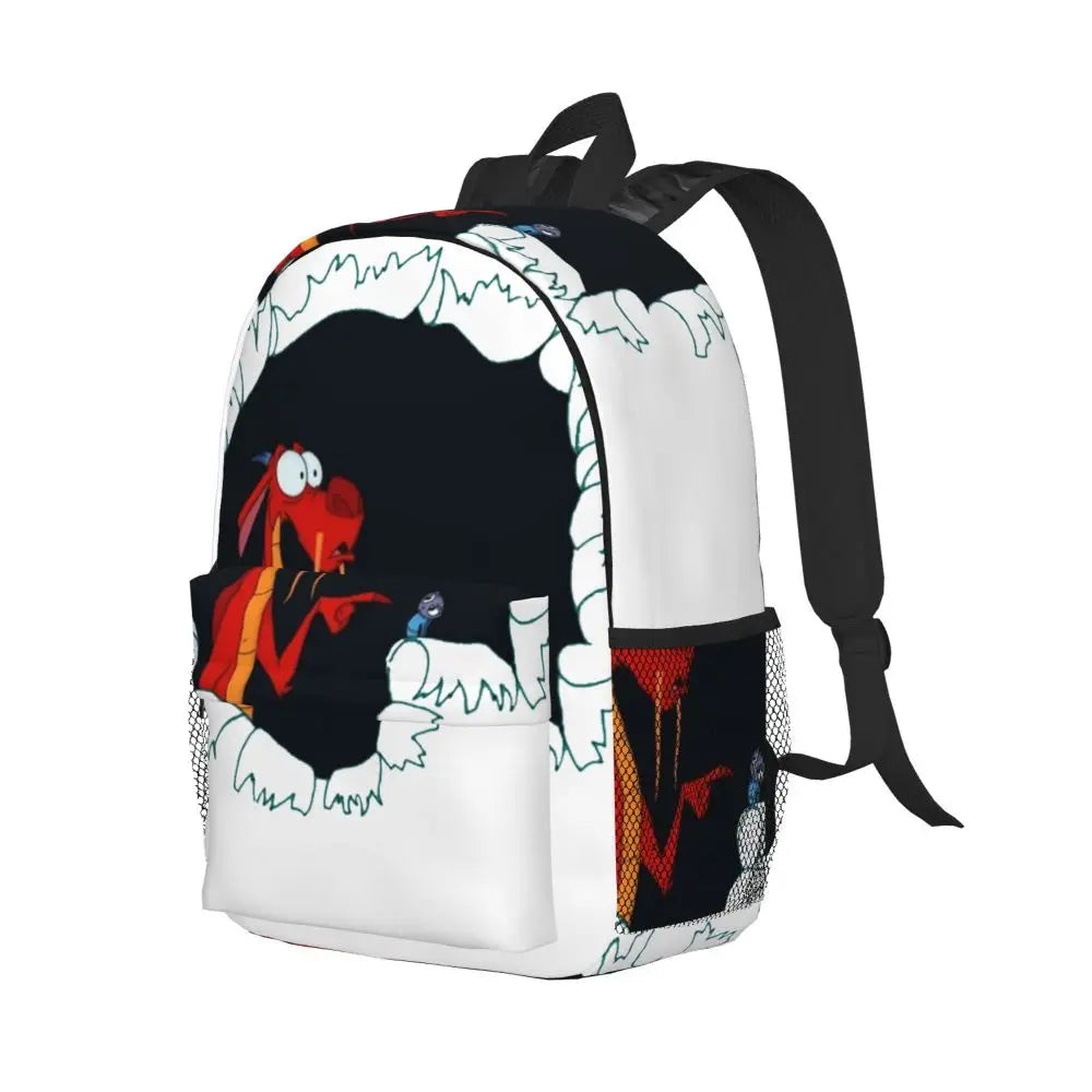 Mushu From Mulan (4) Backpacks Boys Girls Bookbag Fashion Students School Bags Laptop Rucksack Shoulder Bag Large Capacity