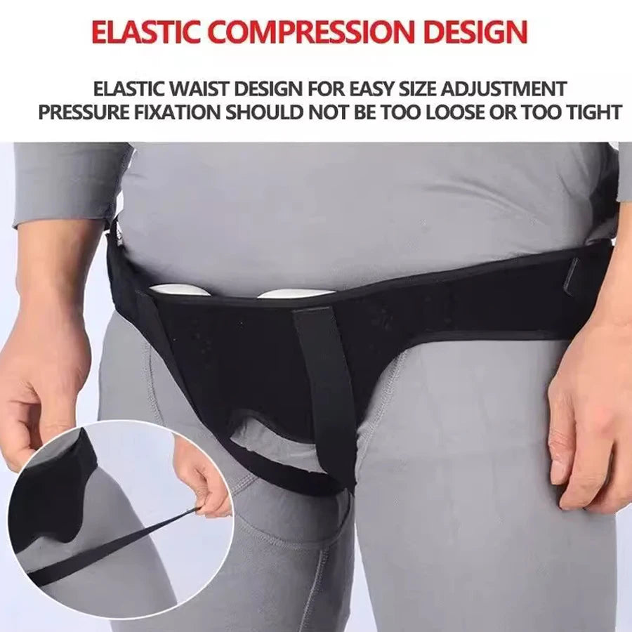 Hernia Belt Truss For Inguinal Hernia Support Brace Pain Relief Recovery Strap Breathable Belts + 2 Removable Compression Pads