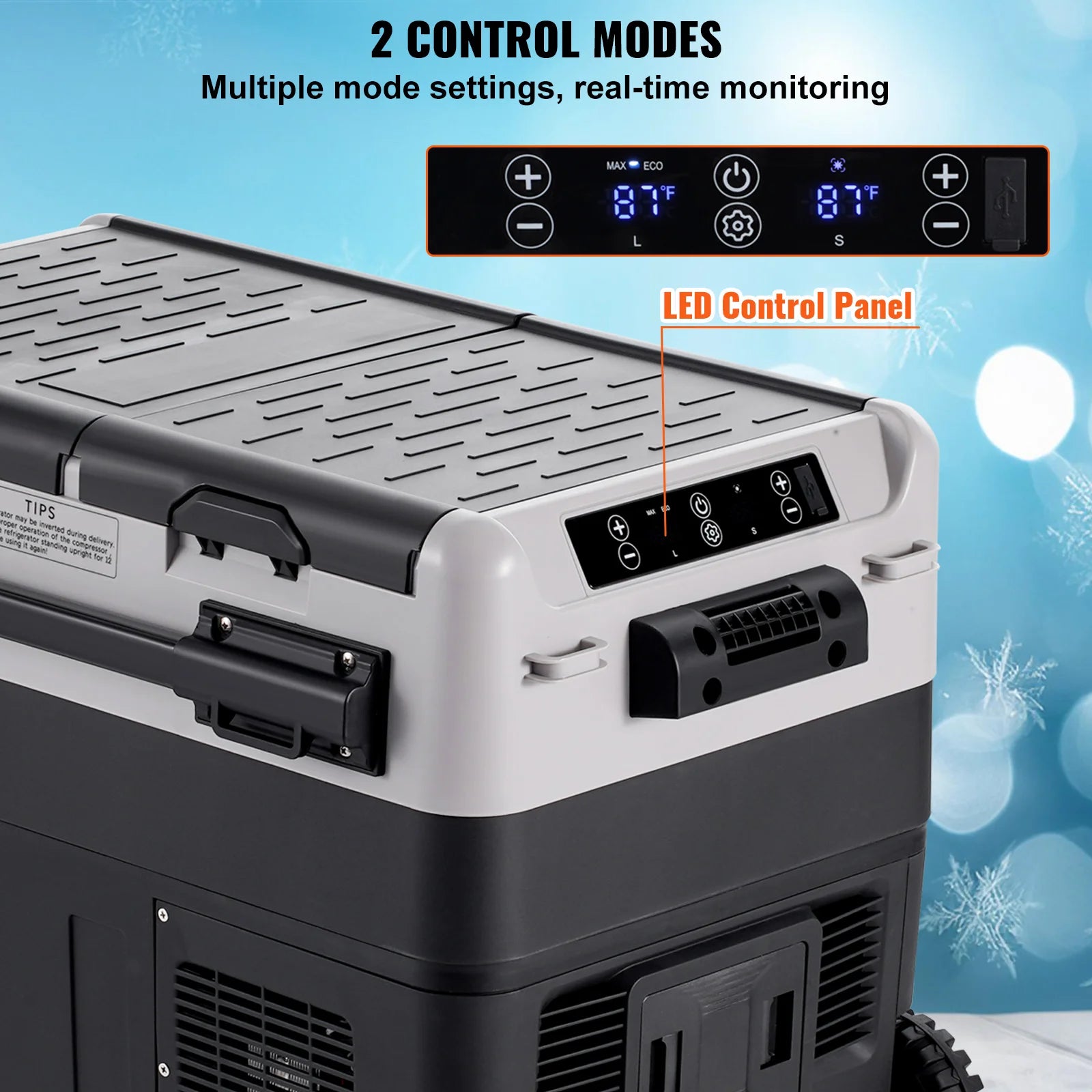 SucceBuy 40L 50L 58L Portable Car Refrigerator Car Cooler Car Refrigerator Fridge Compressor Cooler for Home, Outdoor, Camping, RV