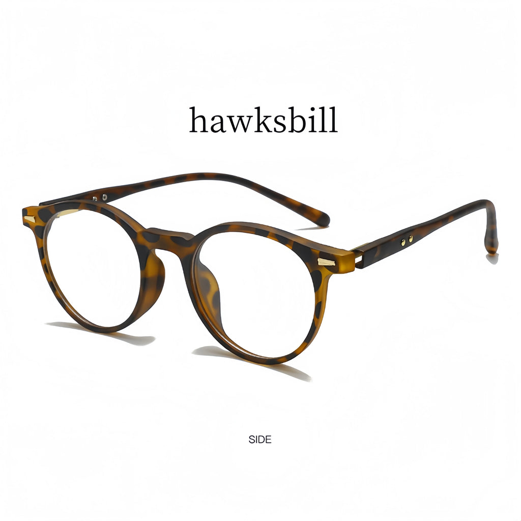 K-Style of Retro Literary Small Round Frame Tr90 Pin Glasses Frame for Men and Women Anti-Blue Light Glasses