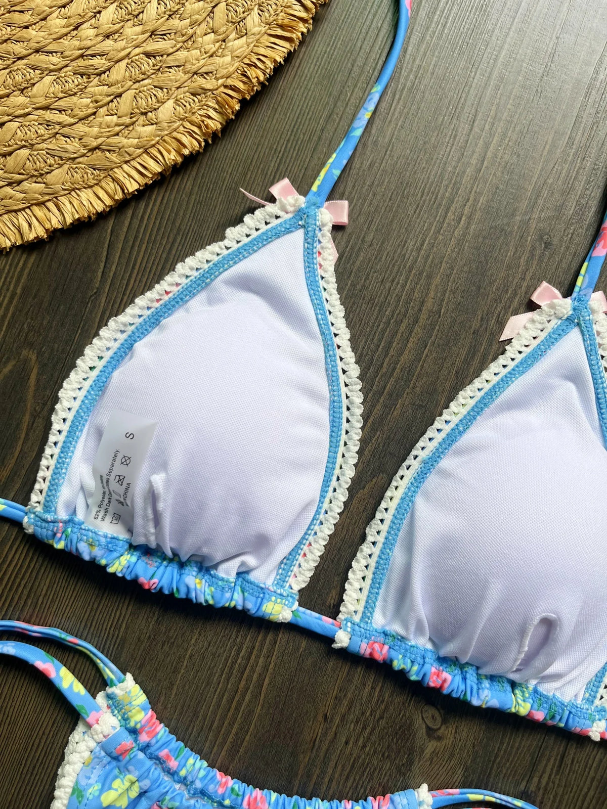 Micro Bikini Push-Up Damen Bademode 2026 Sexy weibliche Bademode Brasilianischer Bikini Set Tanga Biquini Badeanzüge Print Strandbekleidung