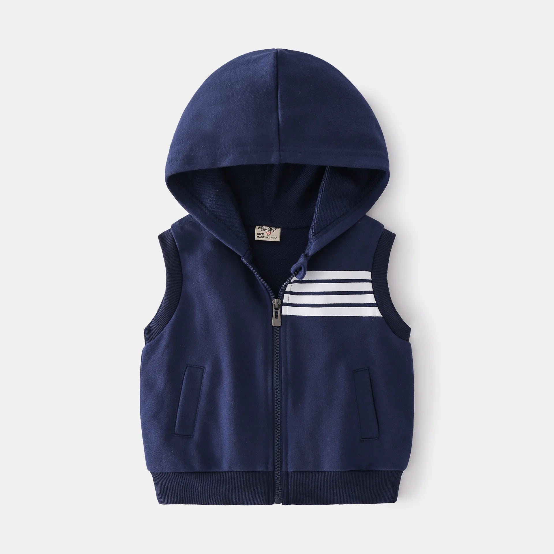 Striped Boys Waistcoat Toddler Sleeveless Hoodies Kids Vest Jacket Children's Clothes