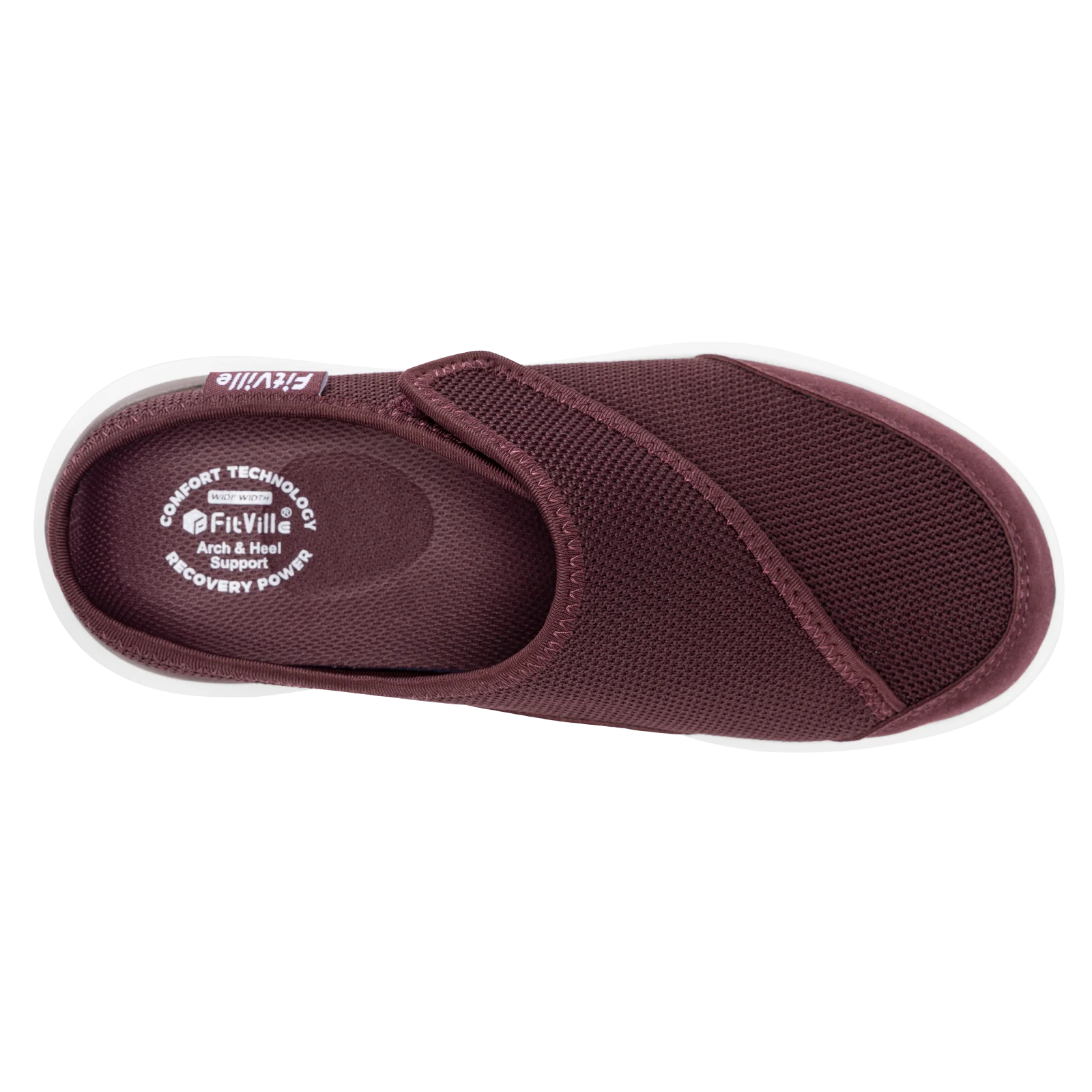 FitVille Damen Orthopädische Hausschuhe Breite Fleece-gefütterte Clogs mit Fußgewölbestütze Erholungs-Pantoletten Bequeme Slip-On-Schuhe