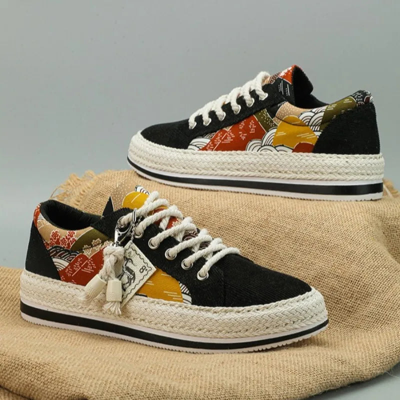 Trend Low-Top Canvas Shoes Mens Summer Fashion Trend Platform Sneakers Comfortable Breathable Casual Shoes Zapatos para hombres
