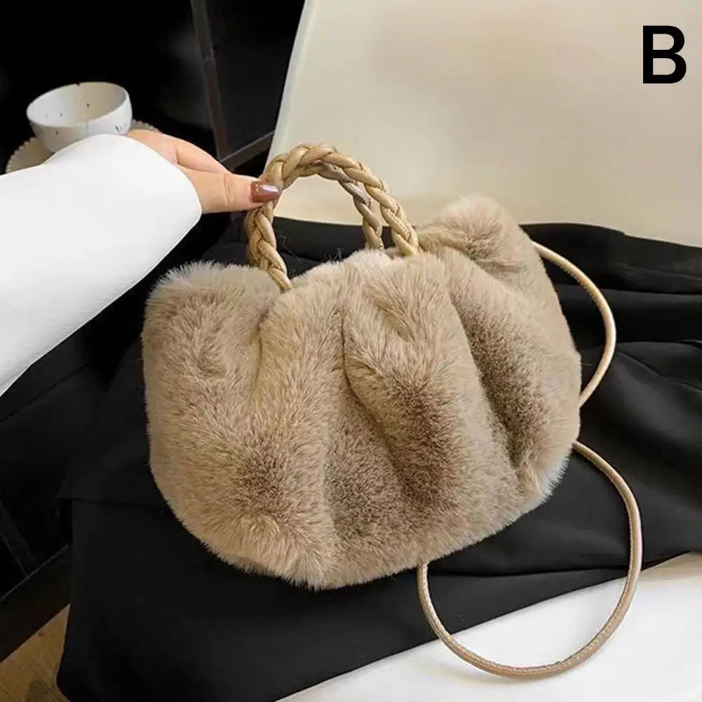 Cute Pumpkin Bag Autumn And Winter New Fashion Cloud Crossbody Bag Niche Design Sweet Girls Handbag Travel Shoulder Bag