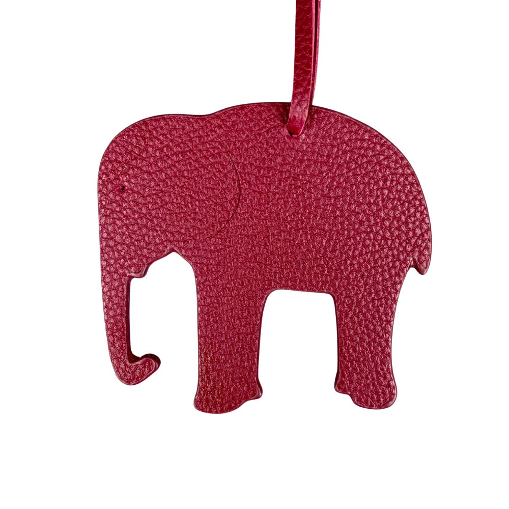 Colorful Elephant Leather Bag Charm - 12 Vibrant Colors, Mix & Match Style, Durable & Thick Leather Keychain-PU Leather
