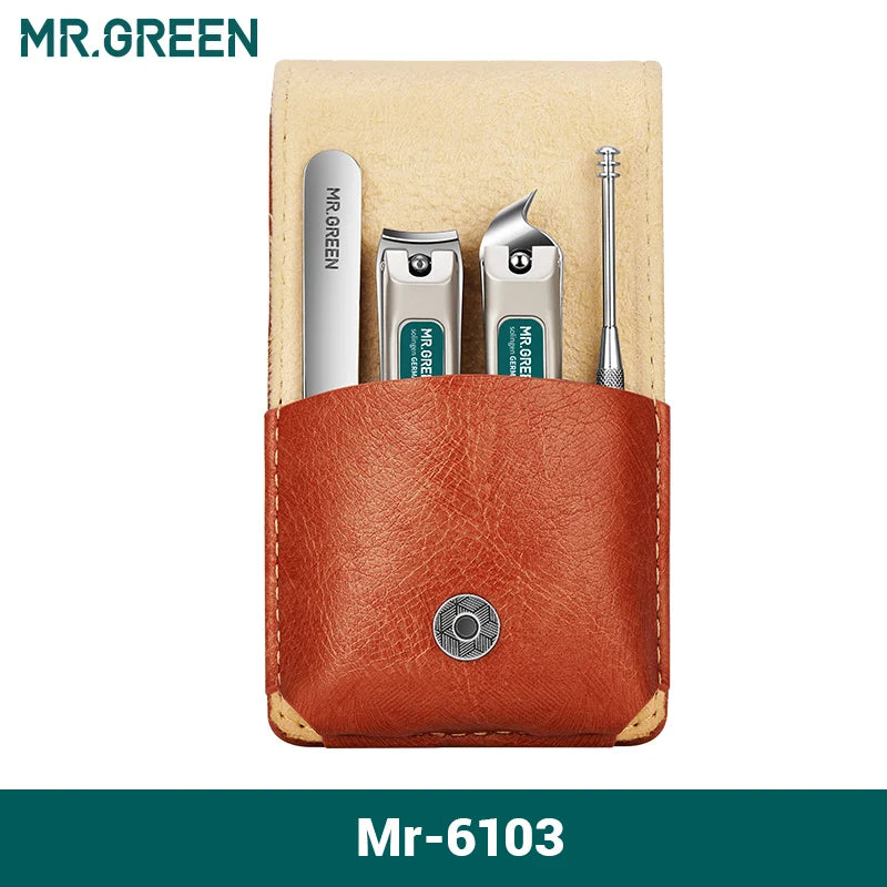 MR.GREEN Tragbares Maniküre-Set, Nagelknipser, Reise-Werkzeug-Set, Edelstahl, Geschenkbox für Freunde oder Familie