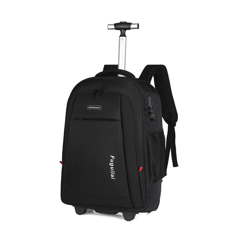 Men Trolley Backpack Rolling Luggage Travel Backpacks Trolley Bag with wheels Business Wheeled Backpack Cabin Carry on Luggage