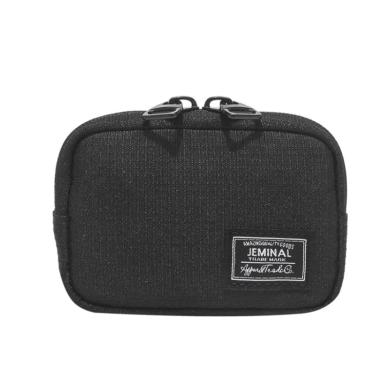 Fashion Mini Neck Wallet for Men Teen Boys Girls Zipper Coin Purse with Lanyard Credit Cards ID Holder Pocket