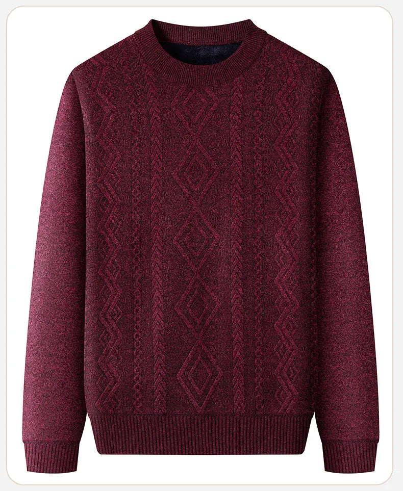 Sweater Men Mock Neck Casual Knitted Pullover Solid Color Warm Regular Fit Sweater Pullovers Mens Sweatwear