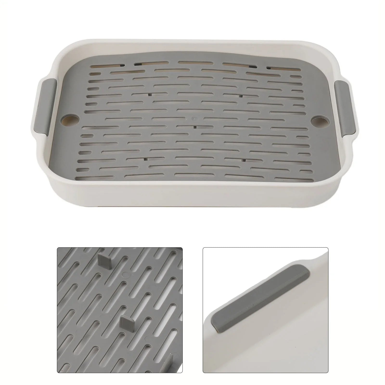 Tray Rabbit Litter Tray Smooth Corner Detachable Design Heightened Grid Design White Blue For Pet’s Training For Pet’s Training