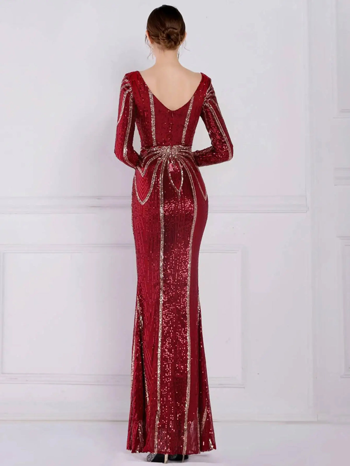 Sexy long sleeve birthday evening dresses for women 2026 elegant luxury wedding party dress vintage maxi sequin dress vestidos