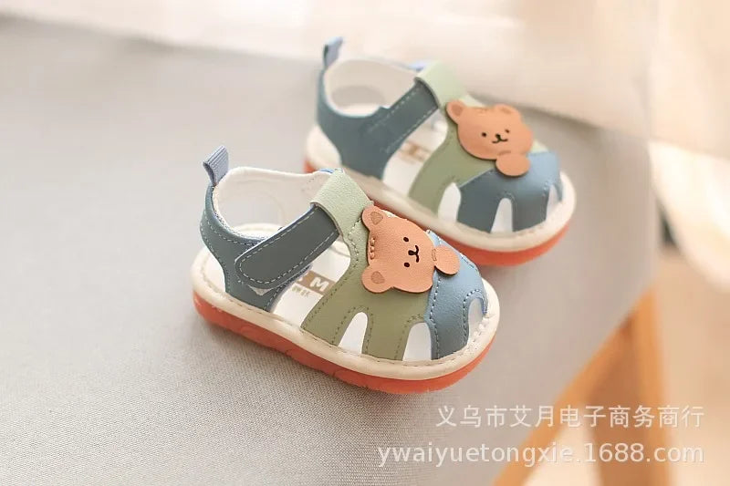 Summer Boy Girl Baby Sandals Kid Barking Shoes Children Sound Will Ring Soft Bottom Walking Shoes Kids Whistling Toddler Sandals