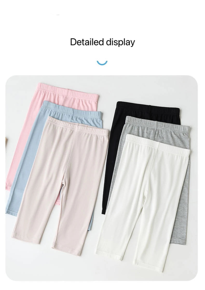 1pcs Summer Children Short Pant Student Solid Color Thin Modal Underwear Girls Leggings Casual Safety Pants Kids Sport Clothes