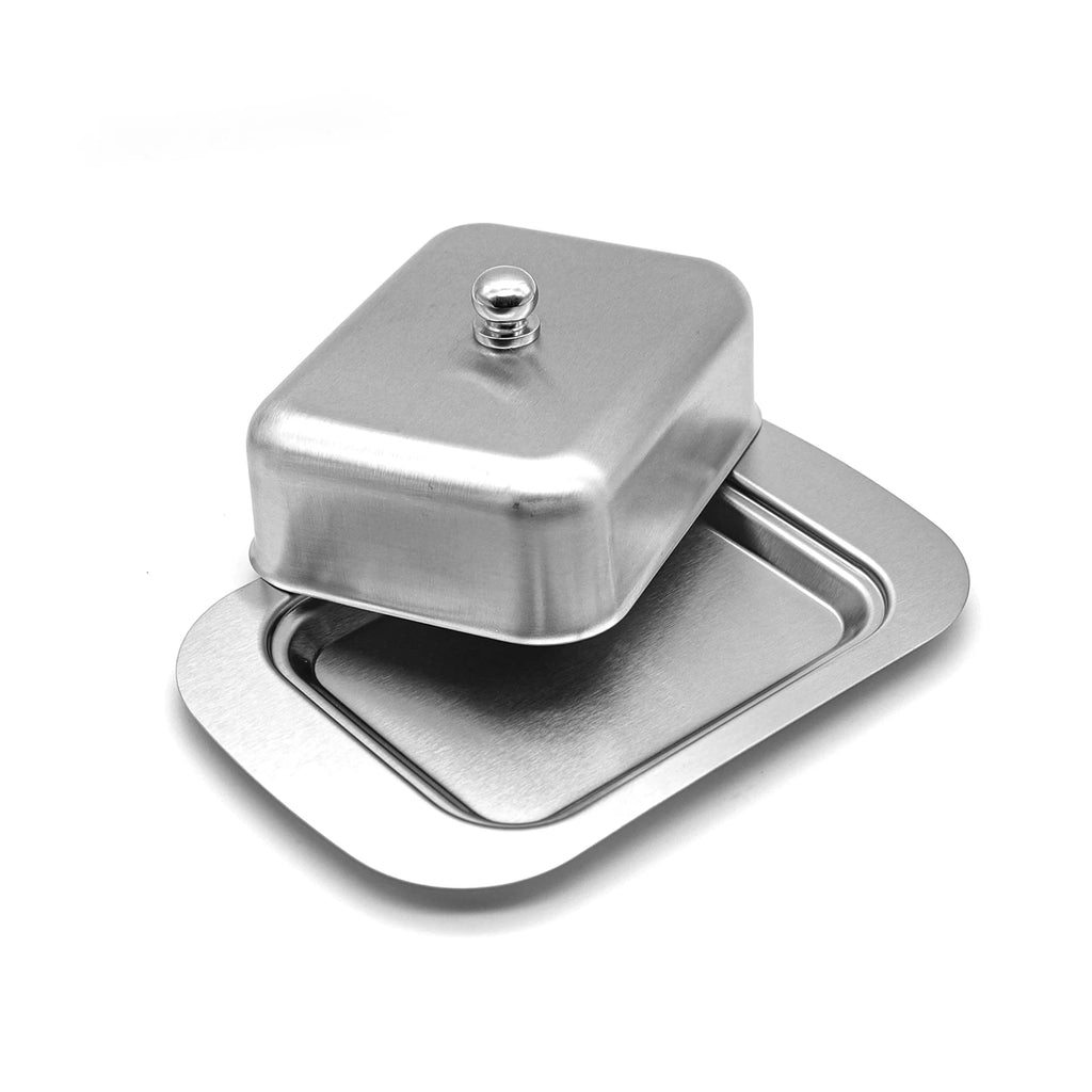 Butter Dish, Stainless Steel Butter Dish with Lid - Solid Cheese/Butter Container - Butter Cheese Storage Box - Ideal Butter Kee