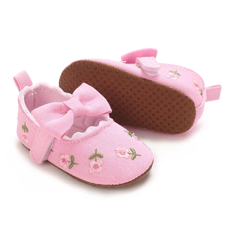Flower Princess Shoes Baby Shoes Baby Shoes Sneakers Soft soled Sneakers Single Shoes Cloth Shoes