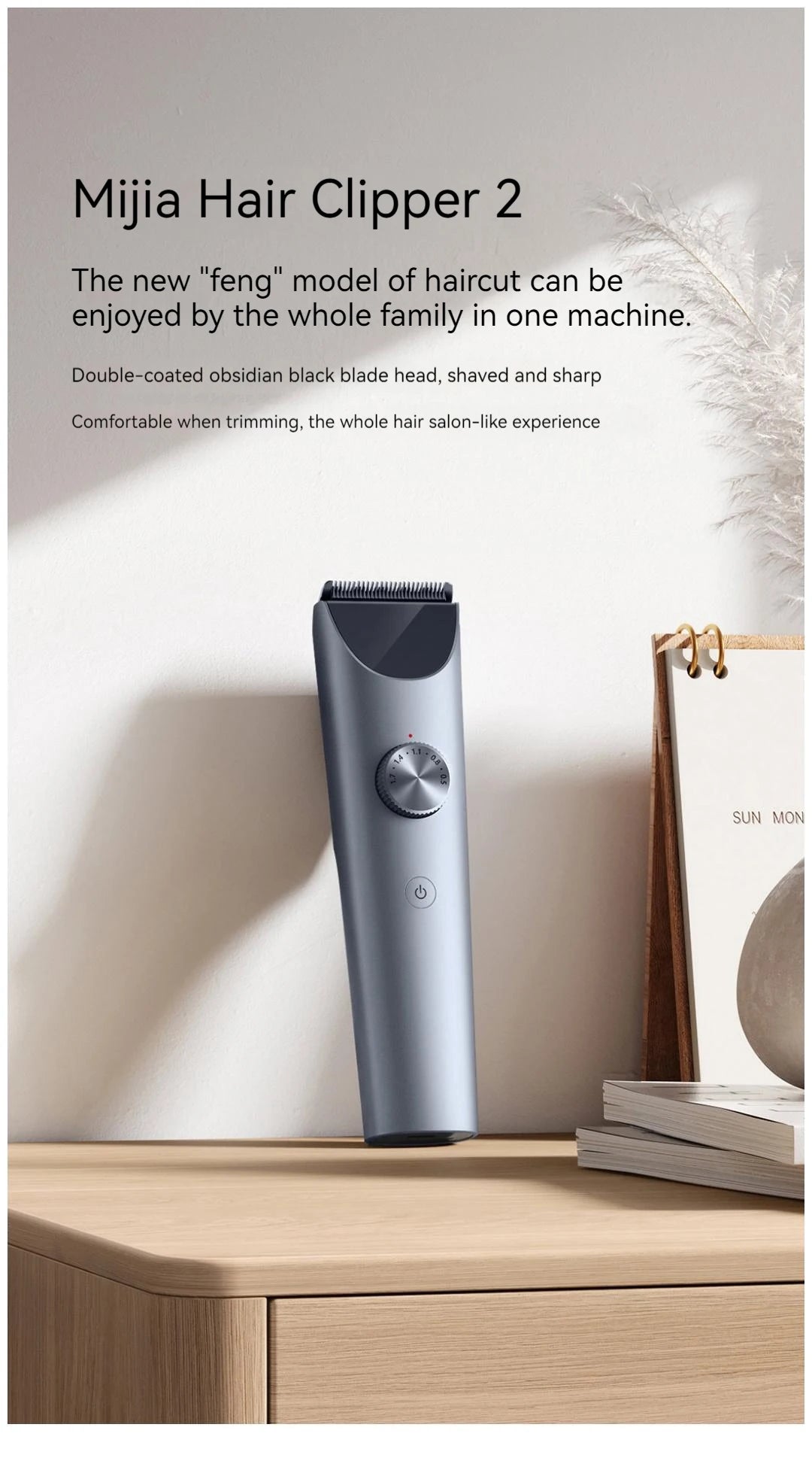 Mijia Hair Clipper 2 Hair Trimmer Professional Beard Cut Machin IPX7 Waterproof Wireless Haircut Machine Mijia Clipper 2
