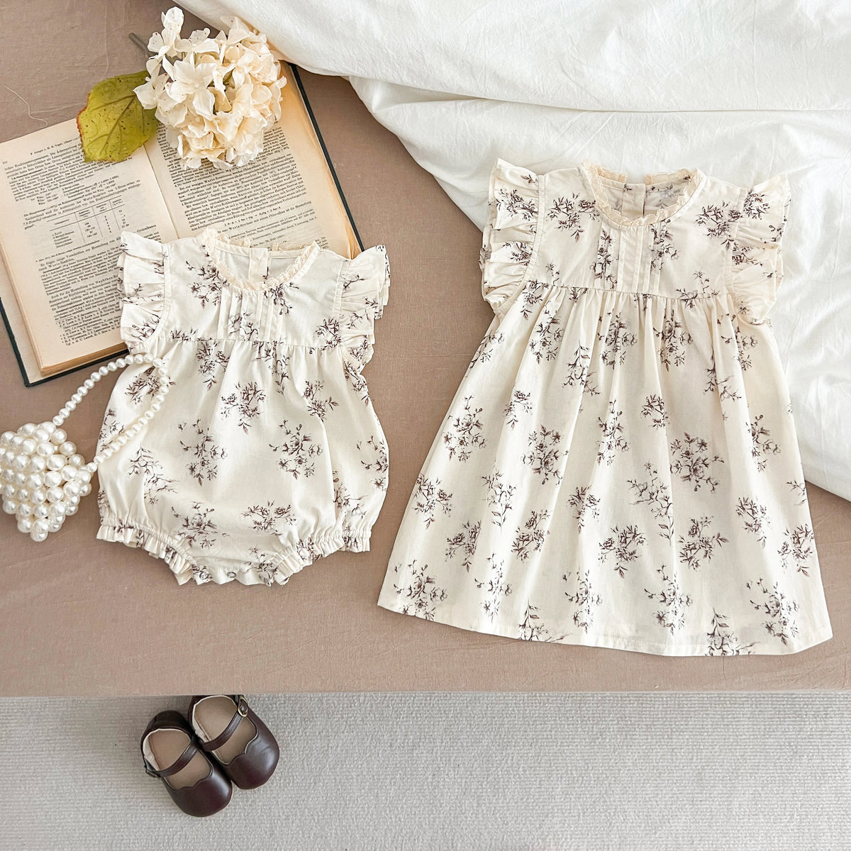 0-7Yrs Toddler Sister Dress Newborn Baby Girl Lace Romper Ruffle Sleeveless Jumpsuit Infant Onepiece Spring Summer Baby Clothes