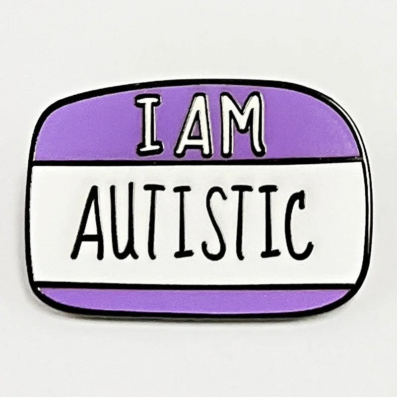 I Am Autistic Badge Pin Mental Health Autism Metal Badges Lapel Pins Hello I’m Always Tired Badge Name Tag Enamel Pin Brooches