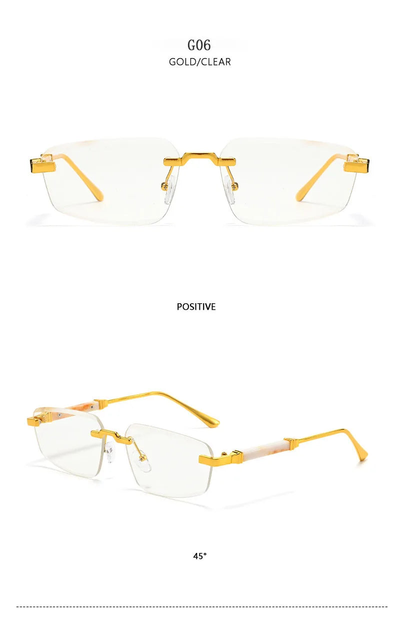 Designer Luxury Sunglasses Vacation Trending Sunglasses Women Rimless Glasses Vintage Lentes Dropshipping Oculos Gafas Lunette