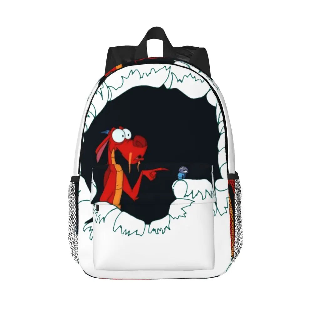 Mushu From Mulan (4) Backpacks Boys Girls Bookbag Fashion Students School Bags Laptop Rucksack Shoulder Bag Large Capacity
