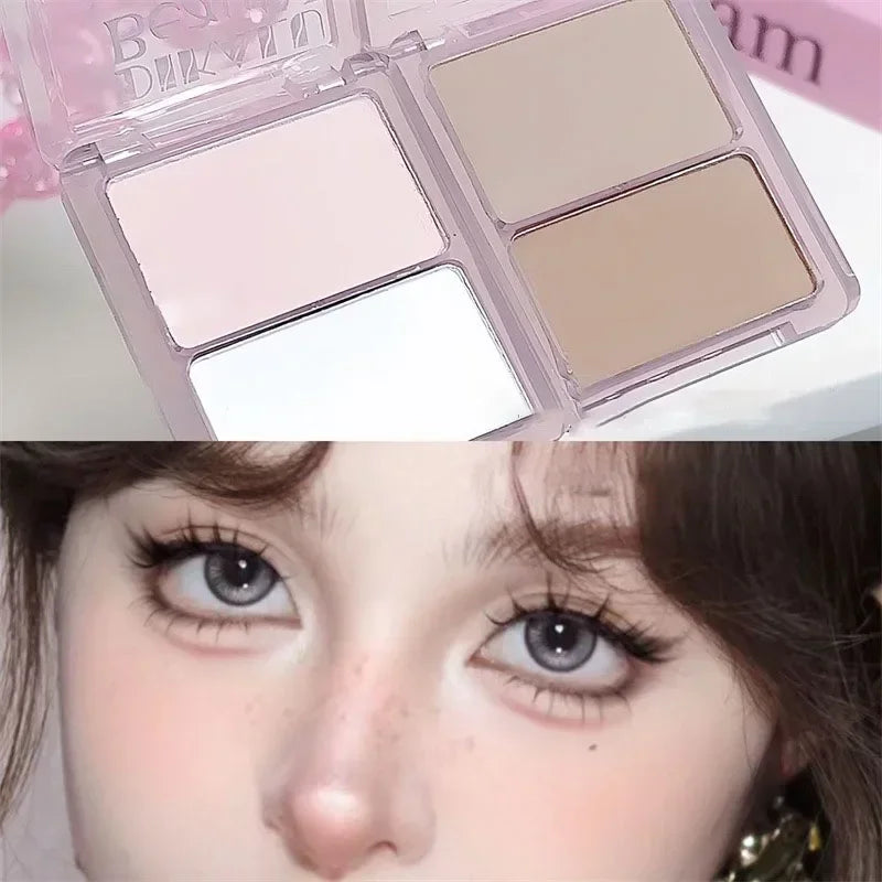 Two-tone Highlight Shading Powder Contour Palette Natural Matte Brighten Skin Blusher Bronzers Shaping Face Nose Shadow Makeup
