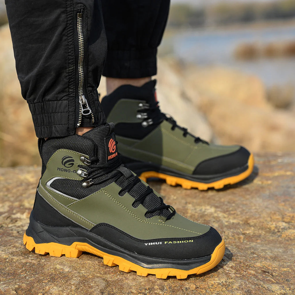 Waterproof Men Boots Safety Shoes Puncture-Proof work Boots Safety Steel Toe Shoes Indestructible Construction Protective Boots