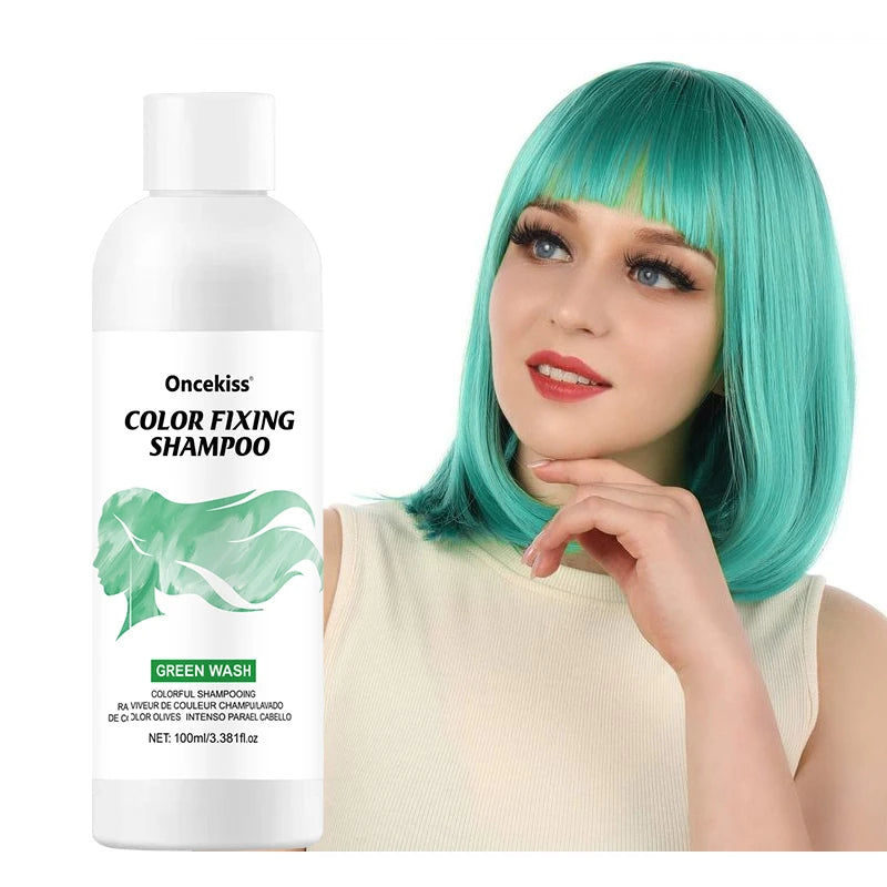 100Ml Color Fixing Purple Shampoo Lock Color Cover Gray Hair Fade Yellow After Bleach Hair Dye Long Lasting Non-irritating Care