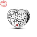 925 Sterling Silver Baocaro brand Charms Pendant with Cubic Zirconia,Fit DIY bracelet necklace Gift for Her,Colgante Plata