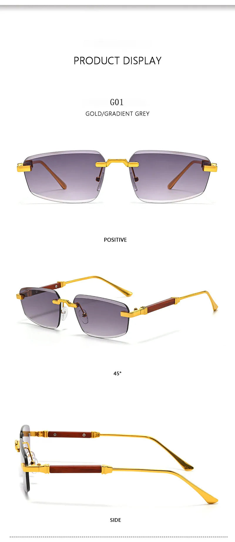 Designer Luxury Sunglasses Vacation Trending Sunglasses Women Rimless Glasses Vintage Lentes Dropshipping Oculos Gafas Lunette