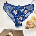 Floral Embroidery Lace Panties Women Briefs Sexy Hollow Out Bow Lingerie Female Underwear Ladies Breathable Underpants