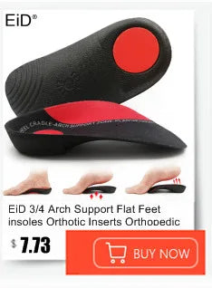EiD 3/4 Leder orthopädische Schuheinlagen für Plattfüße Fußgewölbestütze orthopädische Schuheinlegesohle Einlegesohlen für Herren und Damen Fußpflege