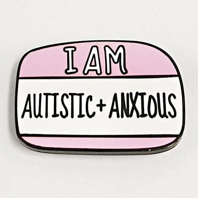 I Am Autistic Badge Pin Mental Health Autism Metal Badges Lapel Pins Hello I’m Always Tired Badge Name Tag Enamel Pin Brooches