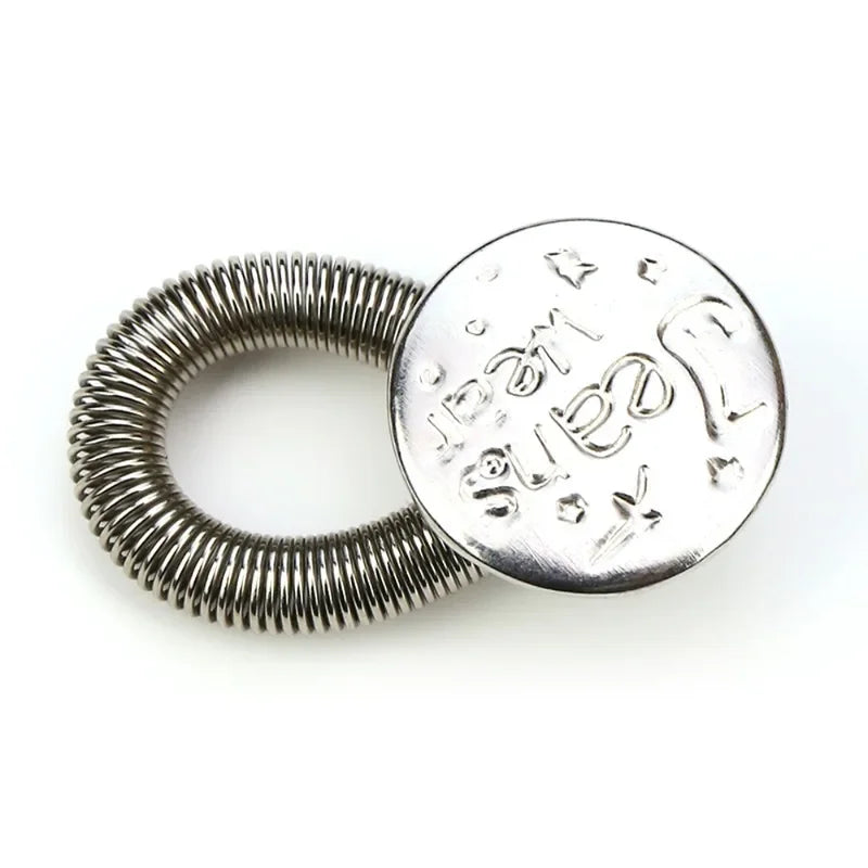 1/20PCS Jeans Waist Extender Button Adjustable Retractable Elastic Spring Buttons DIY Pants Jeans Free Sewing Waist Extenders