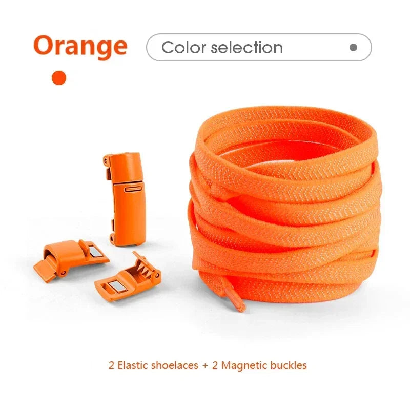 Magnetische Schnürsenkel ohne Binden, farbige, elastische Schnürsenkel für Kinder und Erwachsene, flache Schnürsenkel, Gummibänder