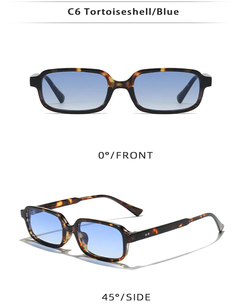 DDDLONG Retro Fashion Y2K Punk Square Sunglasses Women Men Sun Glasses Classic Vintage UV400 Outdoor Shades D644