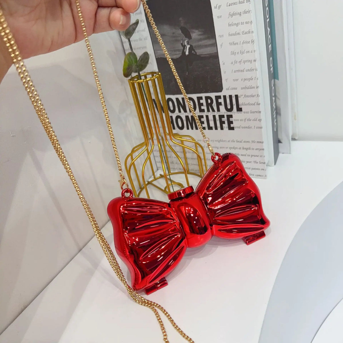 Purses and Handbag Luxury Designer Shoulder Bags Funny Shape Party Wedding Round Acrylic Shiny Clutch Purse Golden Evening Bag