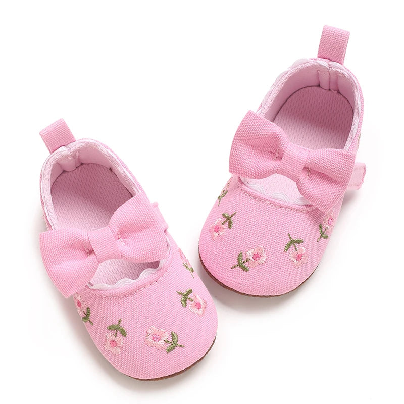 Flower Princess Shoes Baby Shoes Baby Shoes Sneakers Soft soled Sneakers Single Shoes Cloth Shoes
