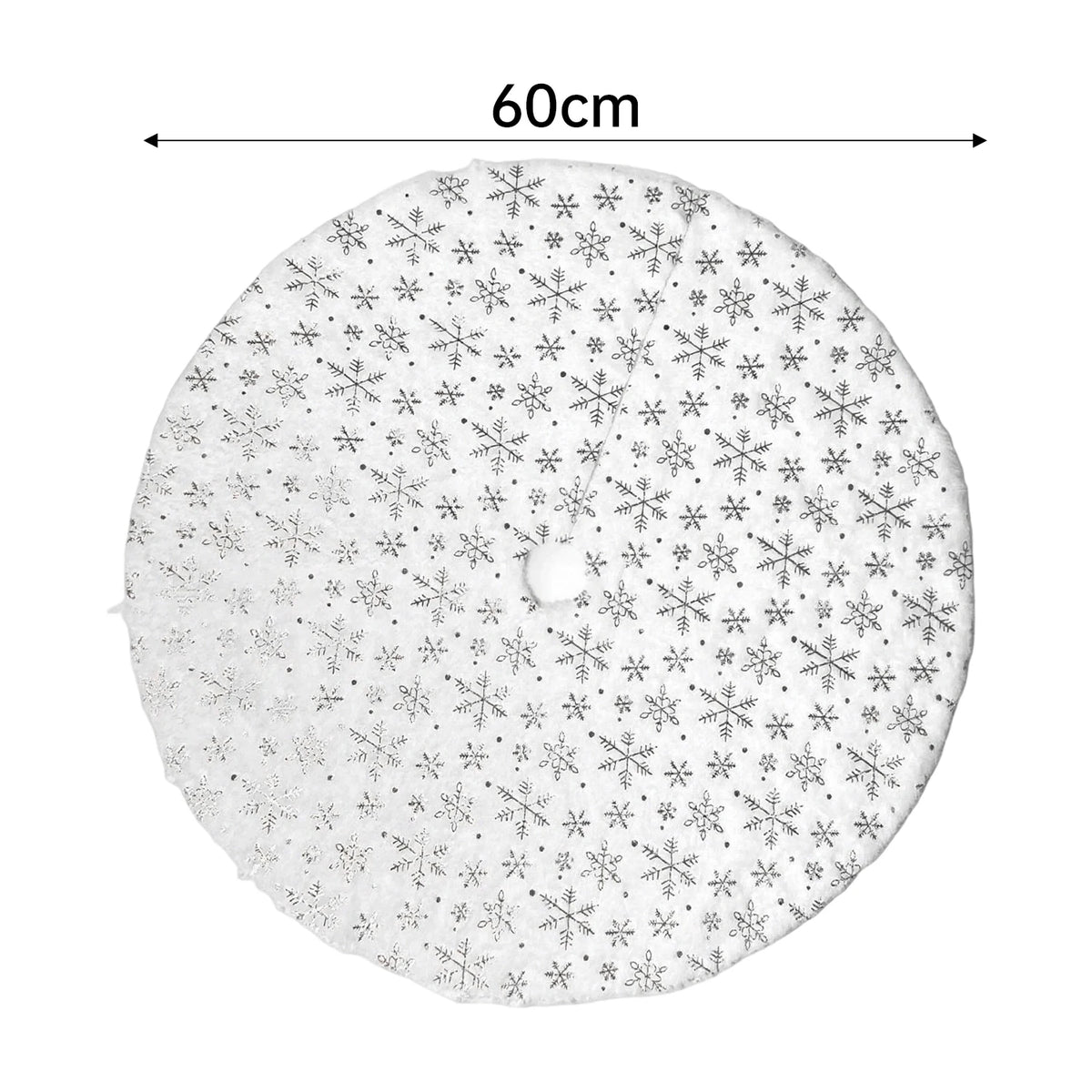 38/60cm Christmas Tree Skirt White Plush Xmas Tree Skirts Gold Silver Snowflake Plush Carpets Home New Year Party Decorations
