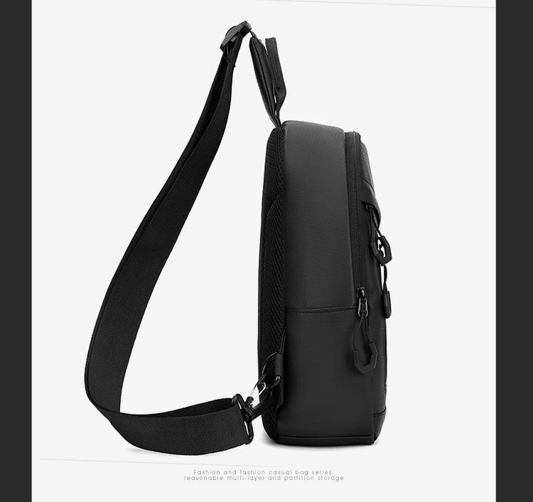 Simple and casual men's shoulder bag, trendy single-shoulder crossbody bag, student travel bag, lightweight diagonal backpack, m